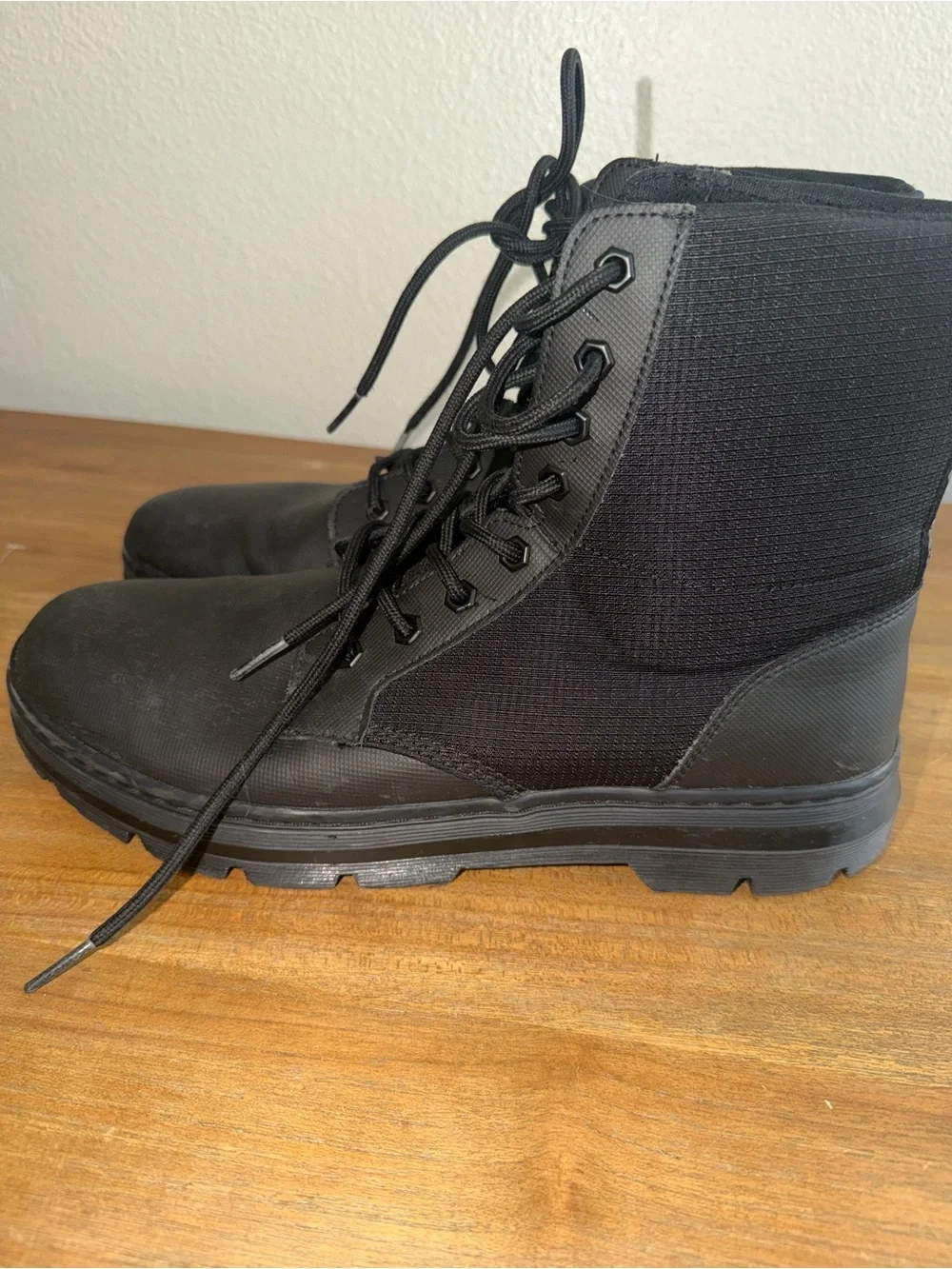 Dr. Martens Men's Black Lace-Up Tactical Boots